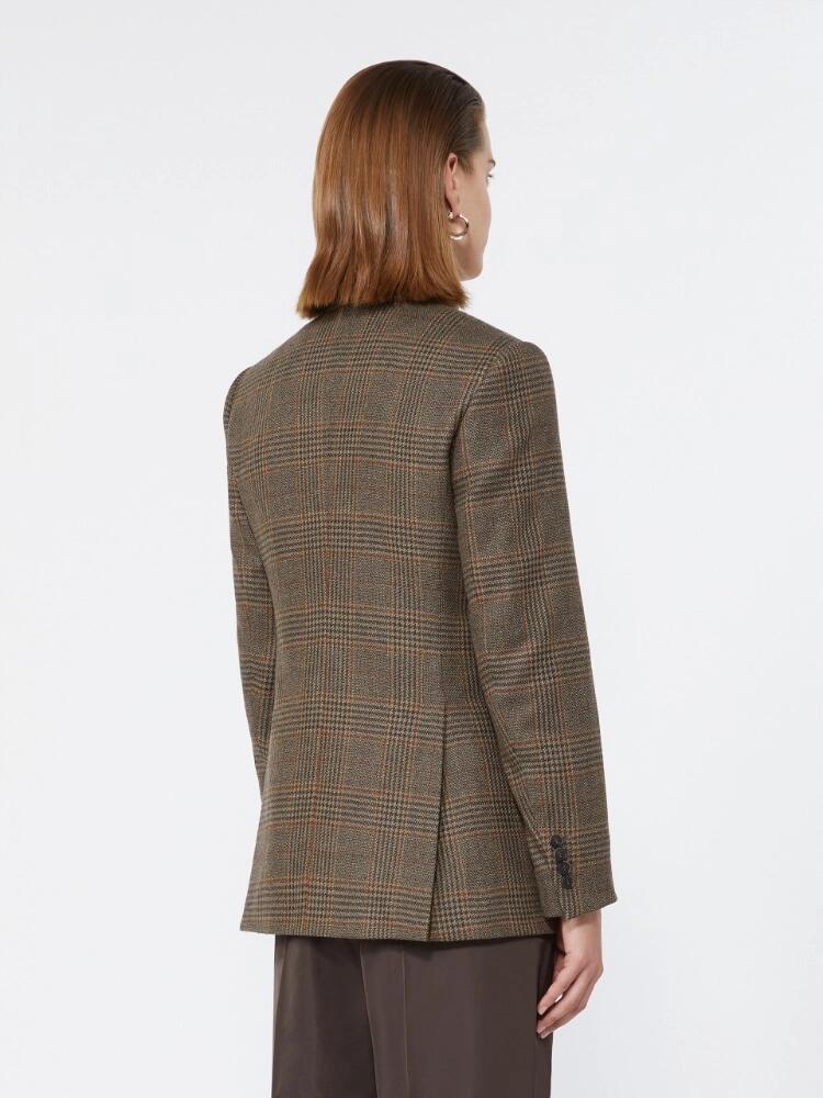 Max Mara Deserto Dobbeltspent mouliné-blazer i ulltwill