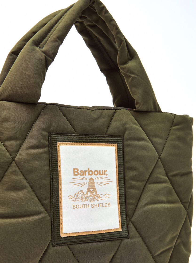 Barbour Mariah quiltet mini-toteveske Oliven