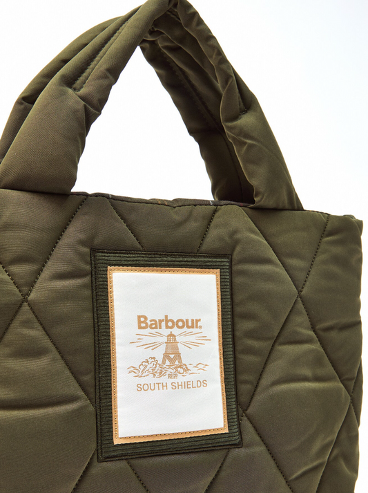 Barbour Mariah quiltet mini-toteveske Oliven