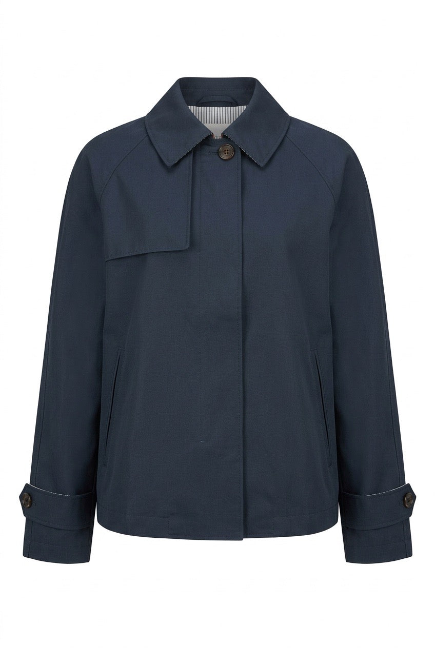 Max Mara Tiglio regnjakke / trenchcoat Marine