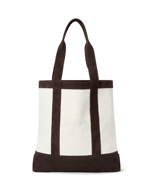 Contrast Suede Canvas Shopper