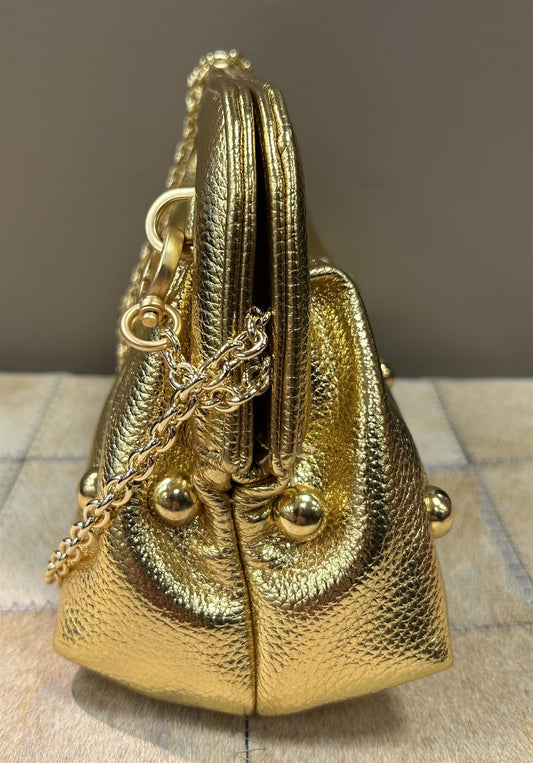 Kooreloo The Mediterraneo Clutch Gold m studs - ZhosLaila
