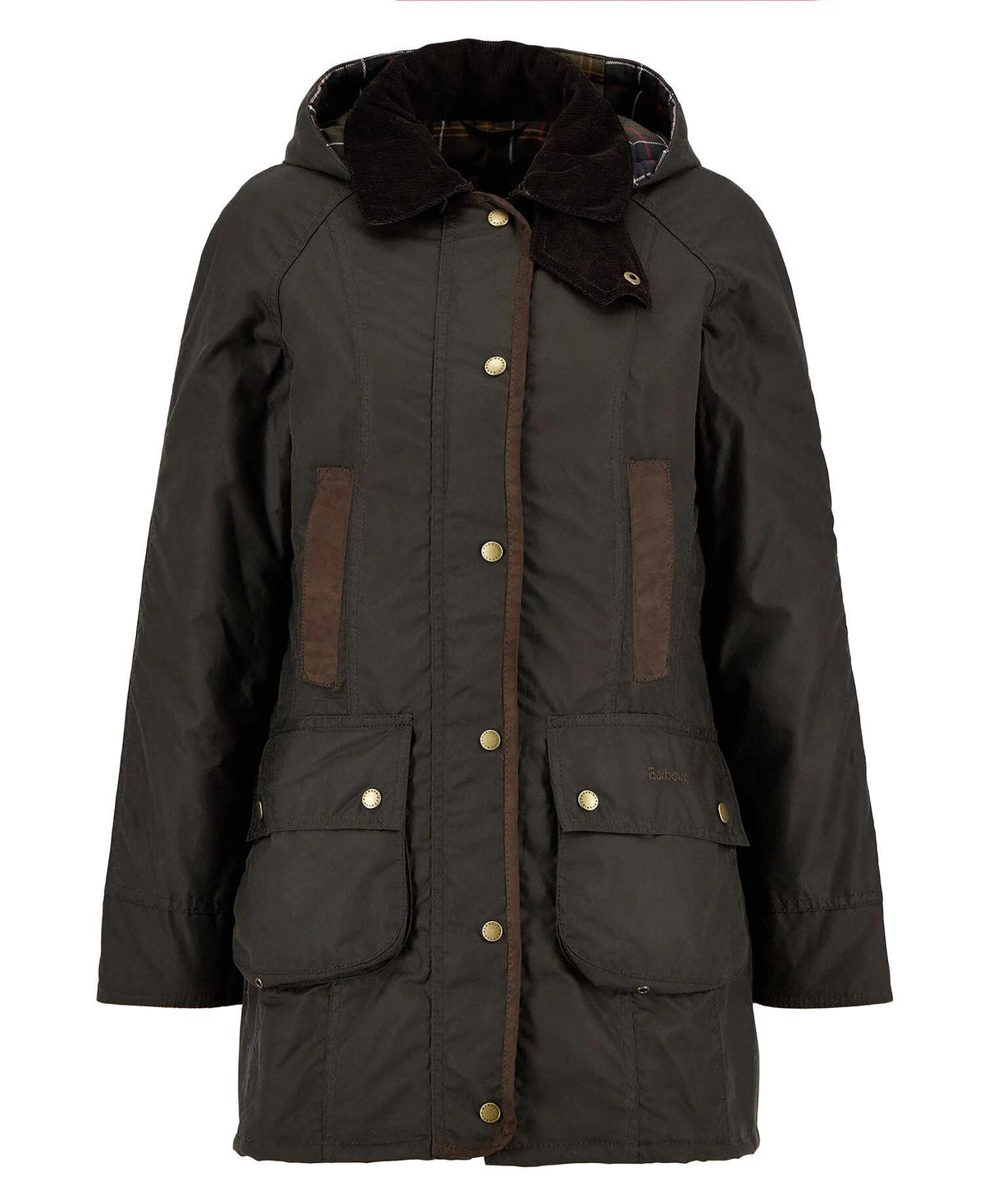 Barbour Bower Vokset Jakke Oliven