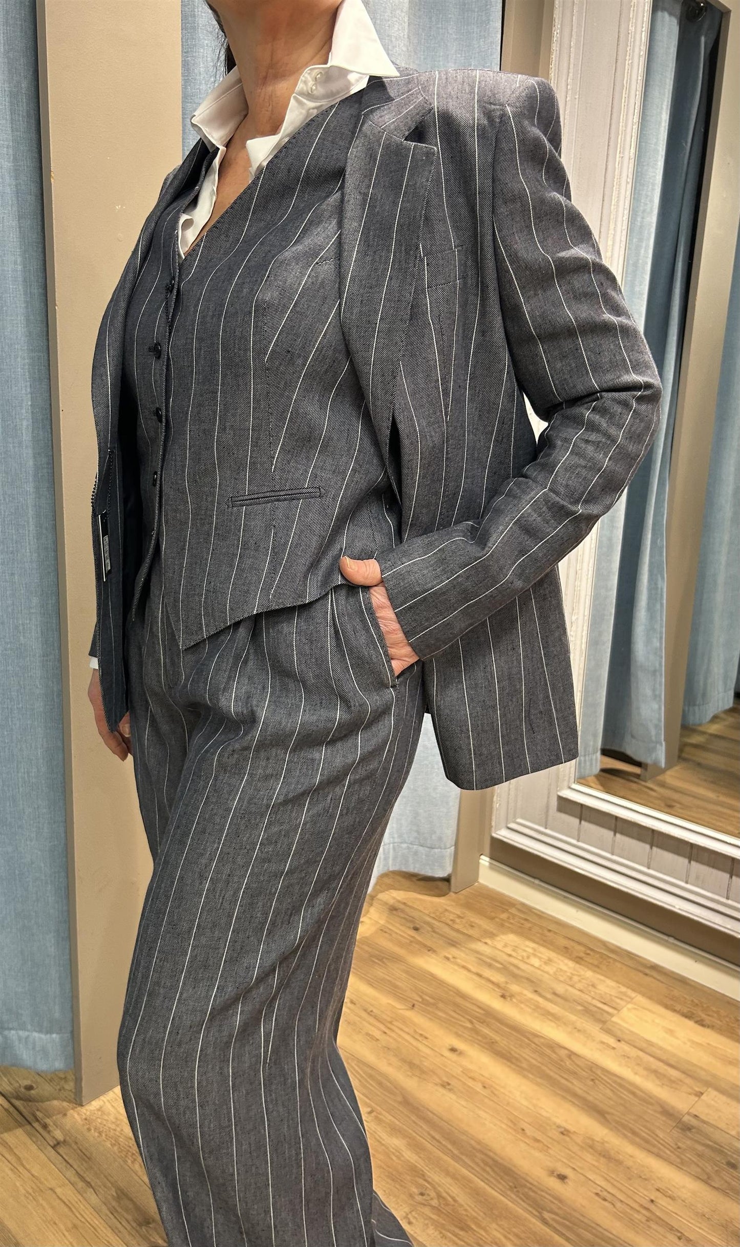 Tagliatore Parigi linjakke blå med striper