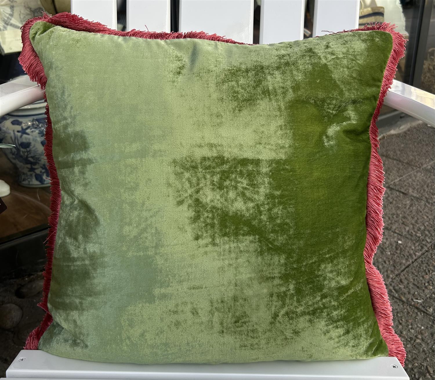 Gressgrønn Pillow Silk Velvet 50x50m. innerpute - ZhosLaila