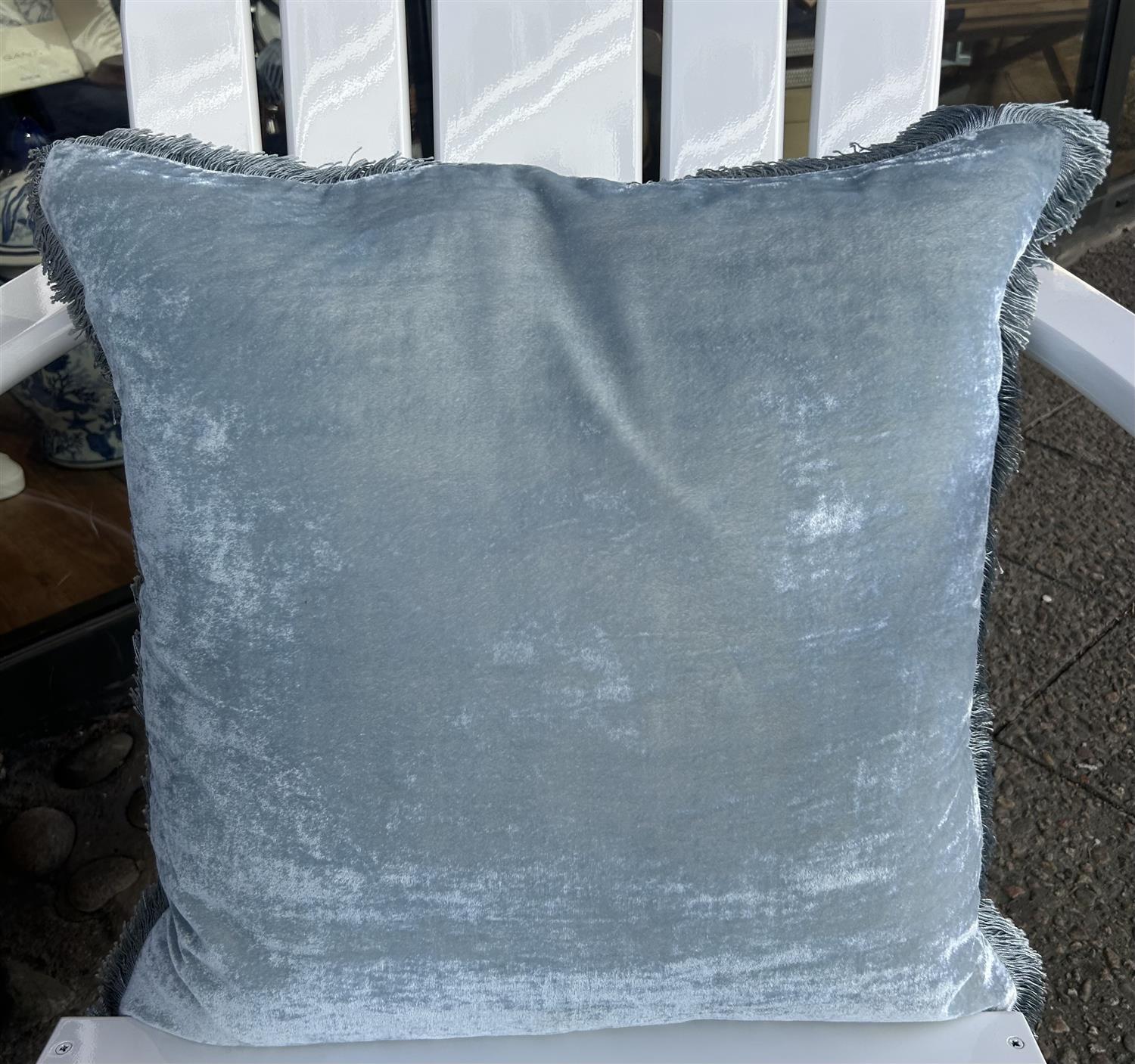 Lyseblå Pillow Silk Velvet 50x50m. innerpute - ZhosLaila