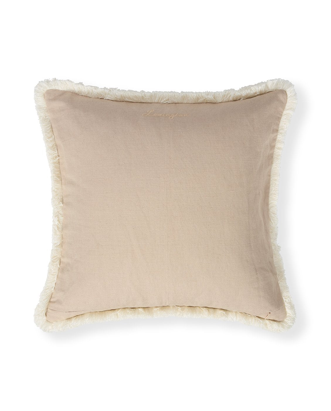 Lexington Home Putetrekk i linblanding med frynser Beige 50x50cm