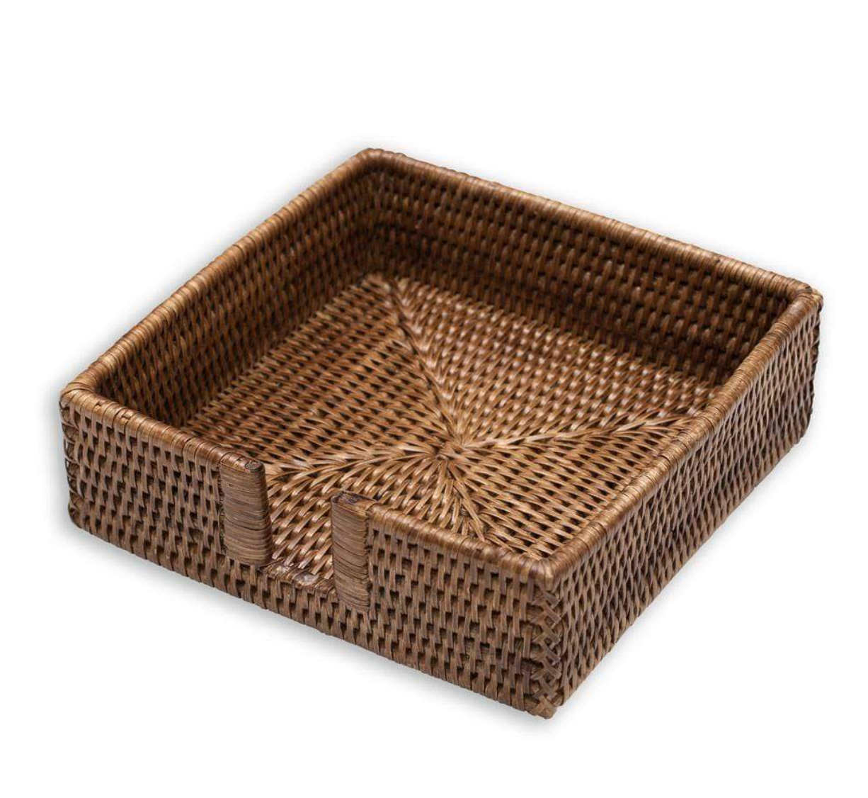 Caspari Rattan Serviettholder i Rotting 18x18cm