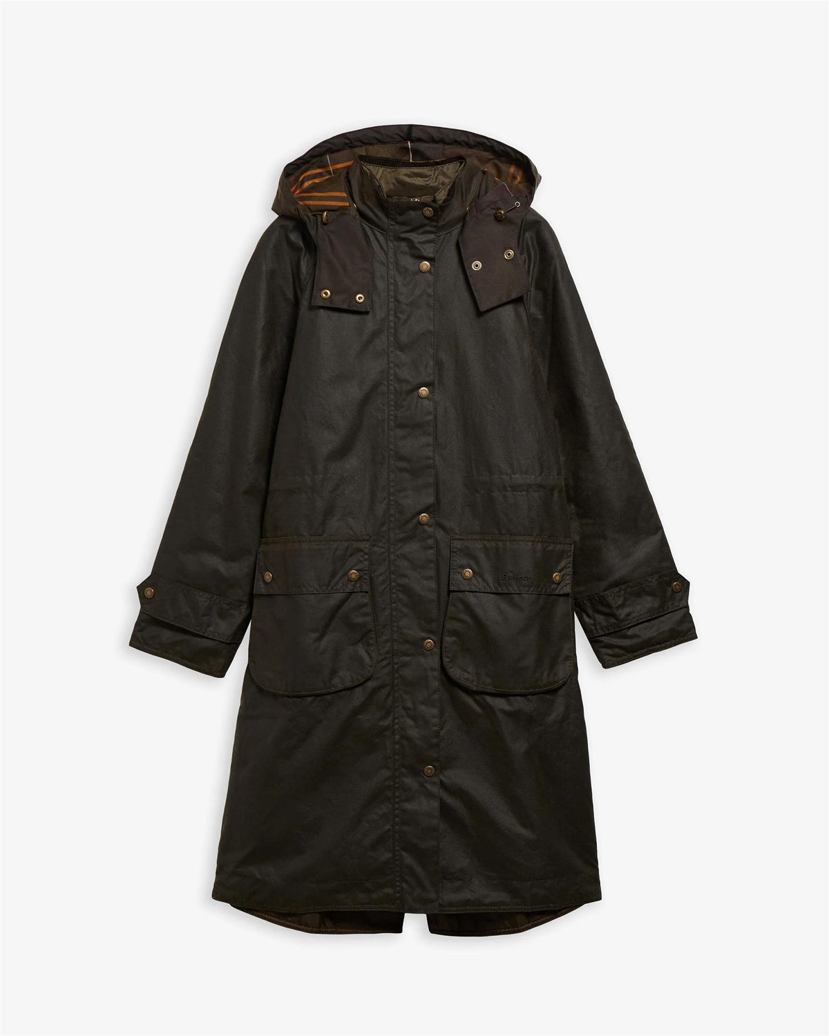 Barbour Lang Cannich vokset jakke Oliven