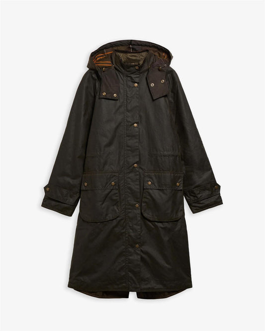 Barbour Lang Cannich vokset jakke Oliven
