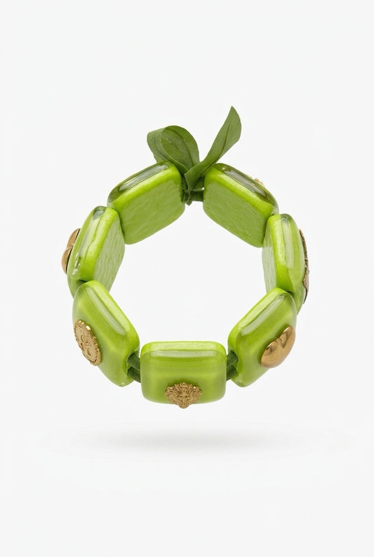 Armbånd med 7 stener kvadrat