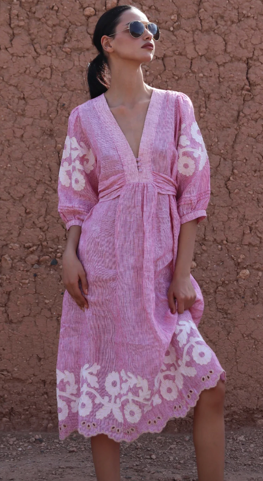 Rose & Rose Begonia kjole Røde striper