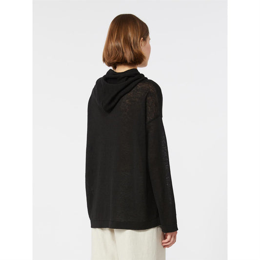 Max Mara Smmfarea hettegenser i Lin Sort