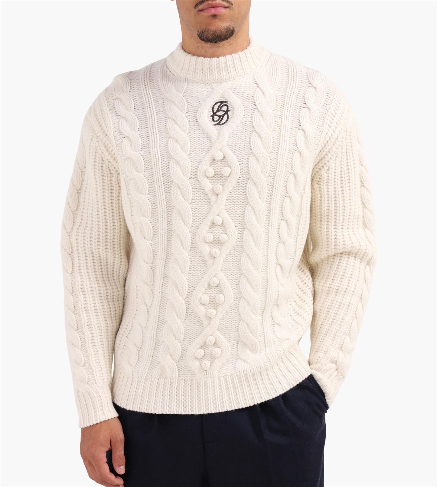 Drôle de Monsieur La Maille Torsade genser Off-White