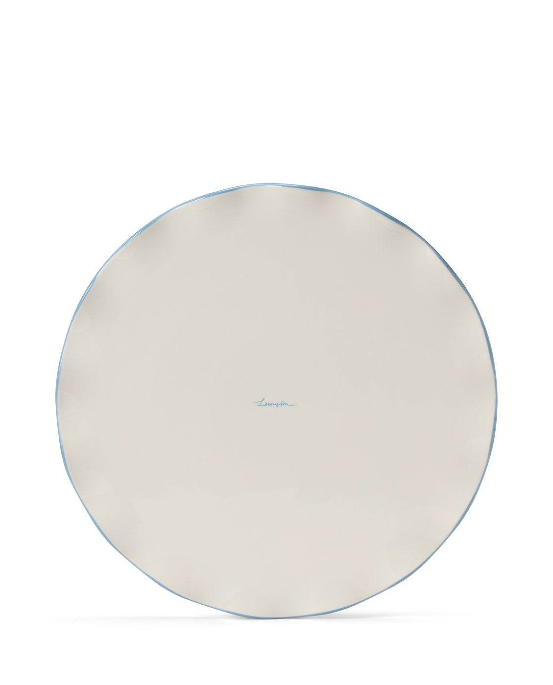 Lexington Home Bølget kakefat i steintøy Ø:30cm Hvit/blå