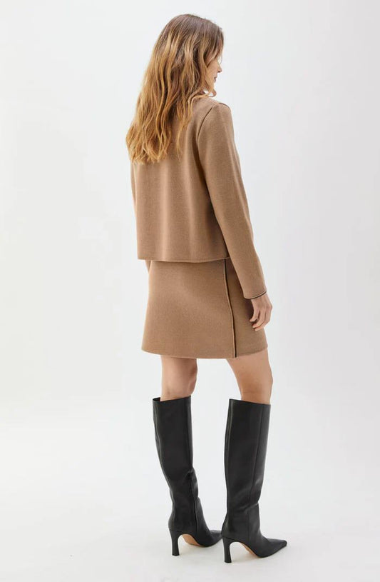 Busnel Maxine Piped jakke Caramel / Sort