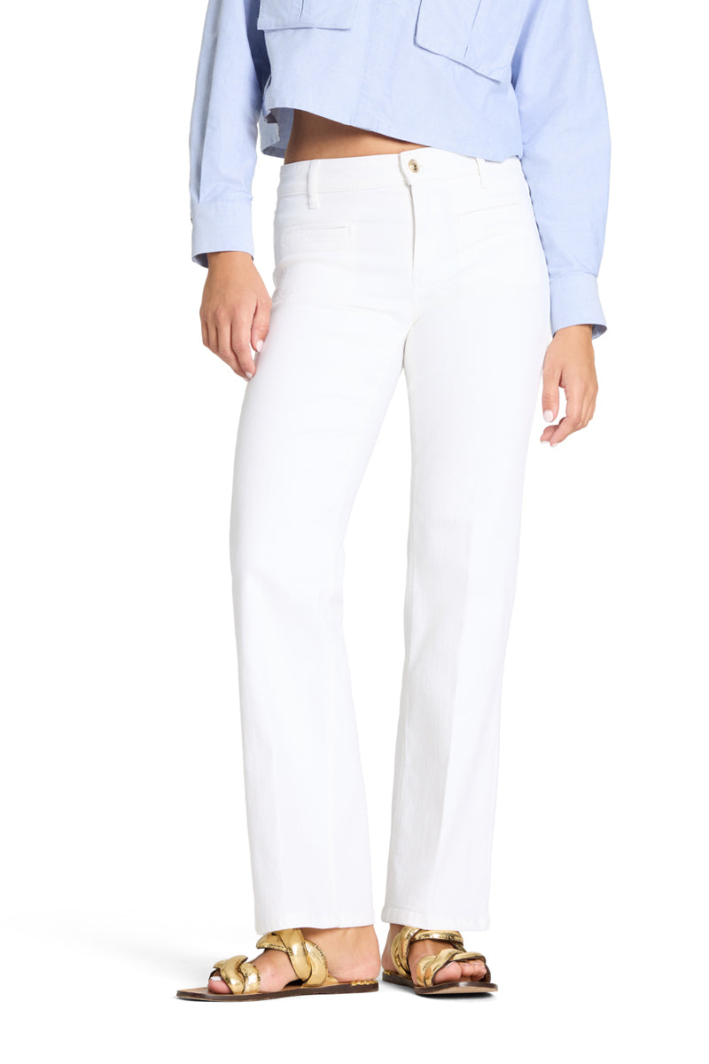 Cambio Tess Superstretch denim bukse hvit