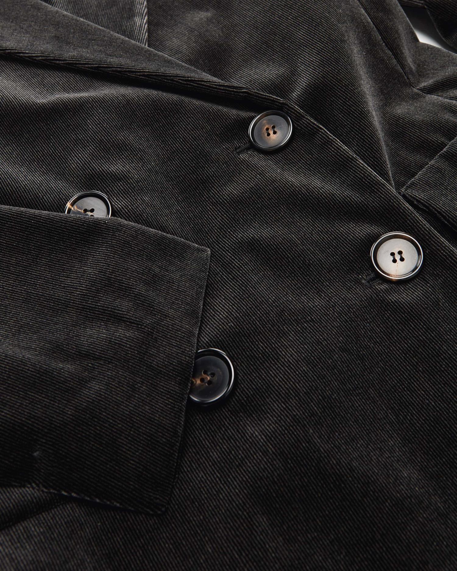 Max Mara Prisca dobbeltspent blazer i bomullsfløyel Gråbrun - ZhosLaila