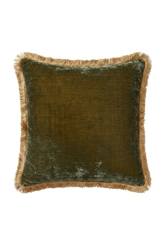 Mose grønn m/rosa fringe