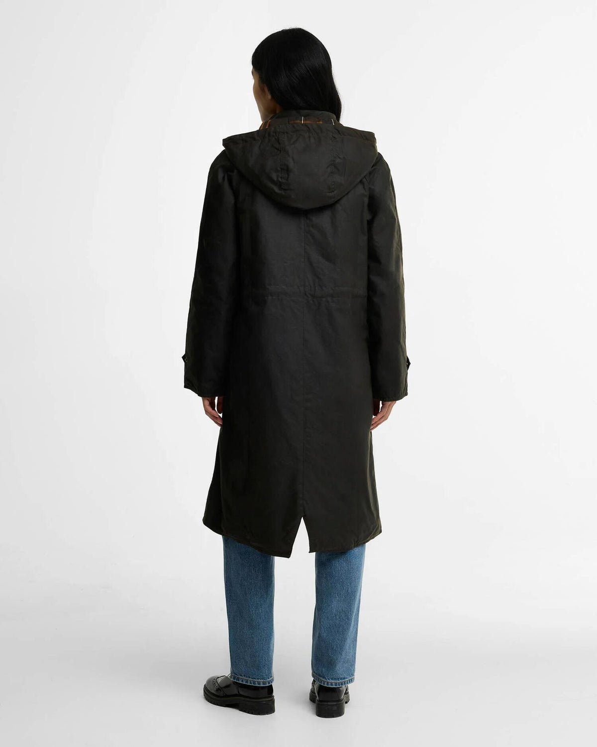 Barbour Lang Cannich vokset jakke Oliven
