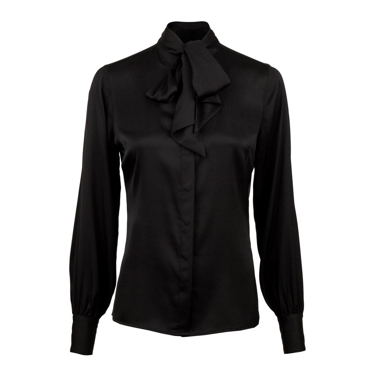 Selma Blouse silkebluse med knyting. - ZhosLaila