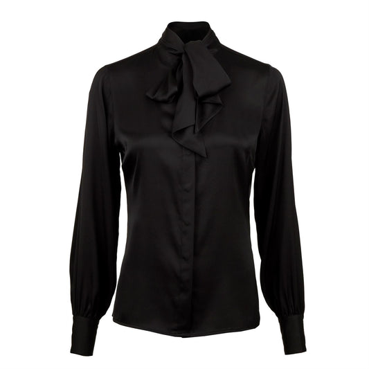 Selma Blouse silkebluse med knyting. - ZhosLaila