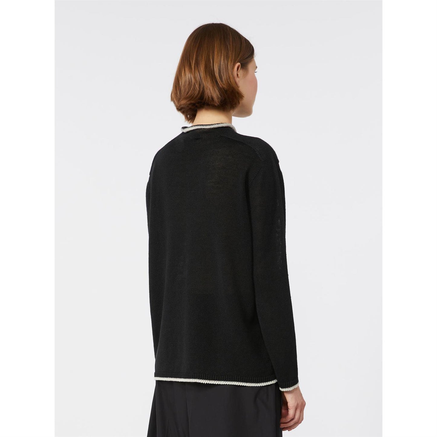 S Max Mara Smmattore genser med logo-intarsia Sort