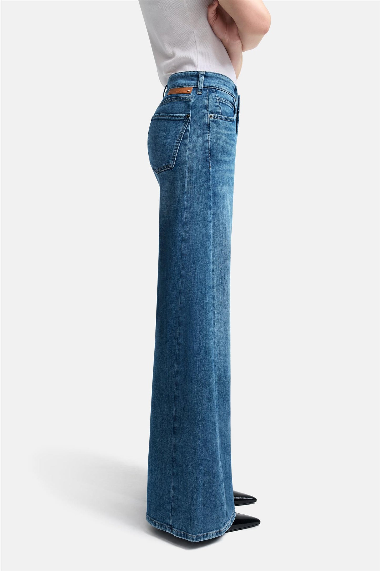 Cambio Palazzo Patch Jeans