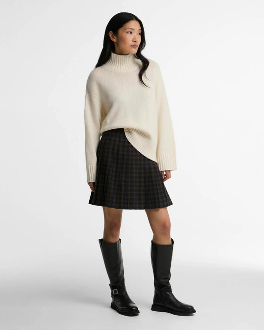 Barbour Woodhouse genser i kashmirblanding med trakthals Off-White