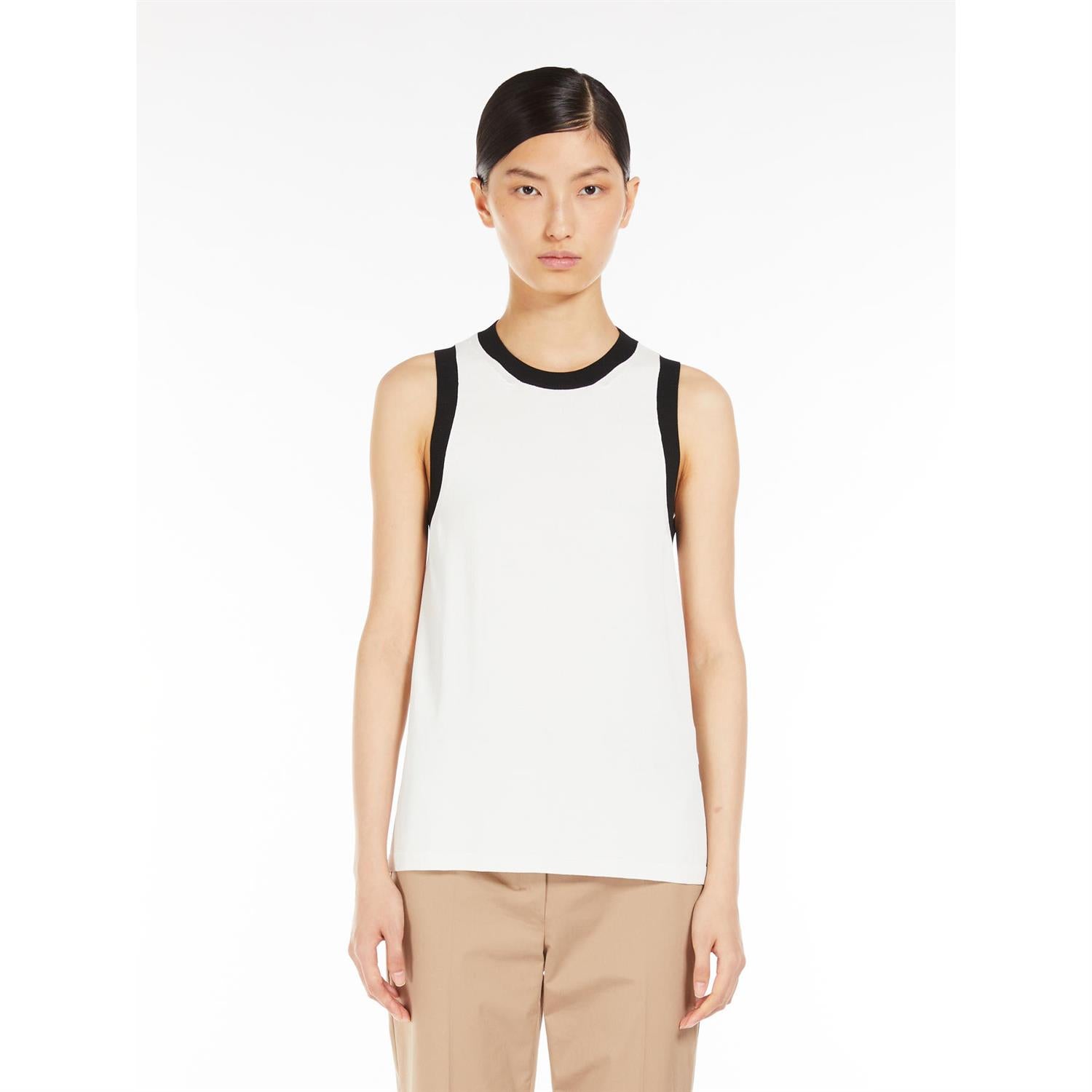 S Max Mara Slalom Viskose crepe topp Ecru - ZhosLaila