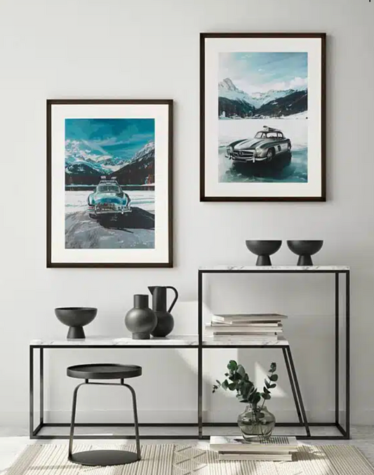 Visit St. Moritz in a Mercedes H90 x B70cm - ZhosLaila