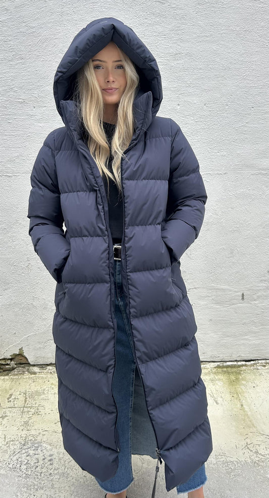 Herno Woven coat Mørkeblå - ZhosLaila