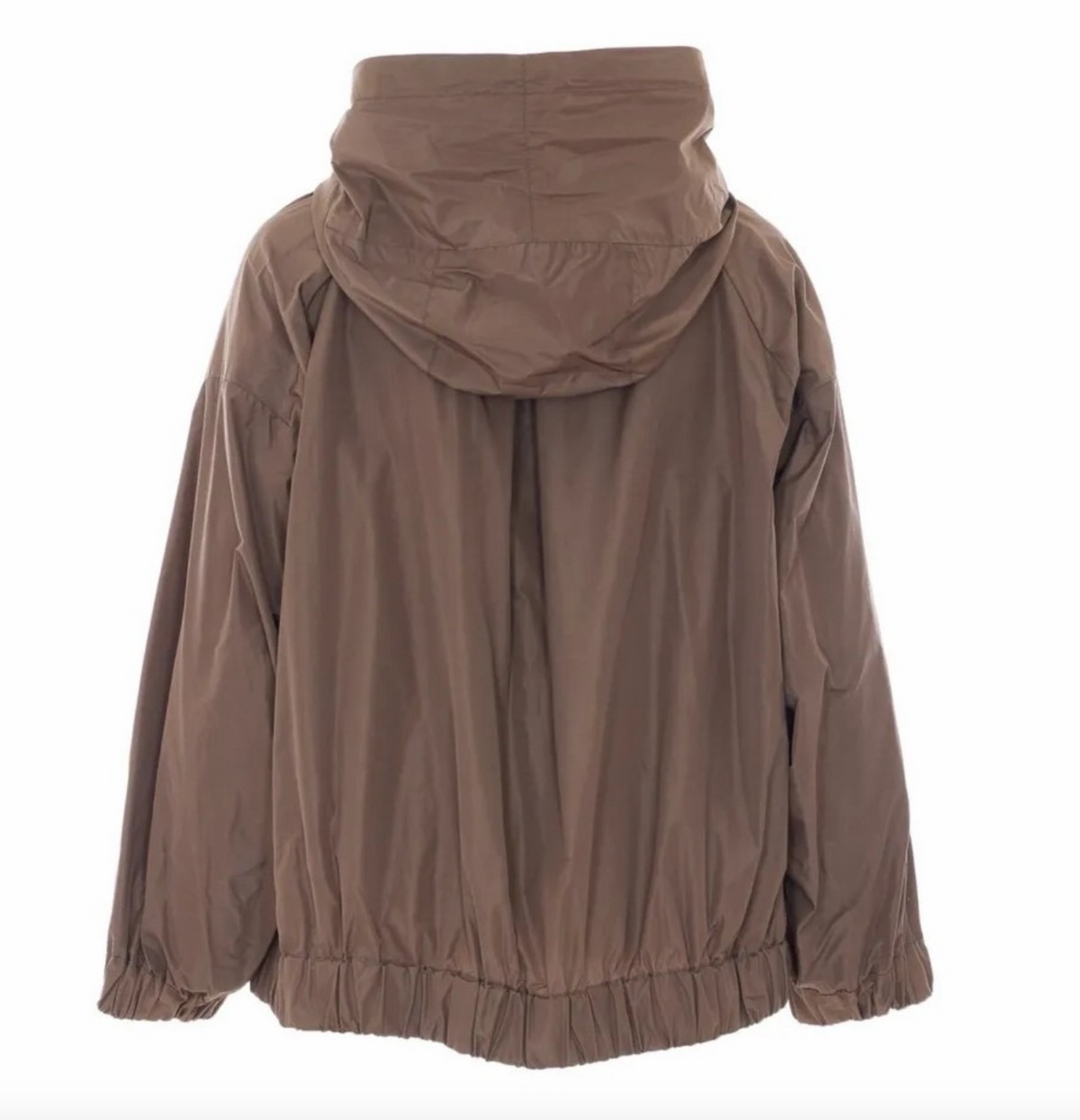 Max Mara Vannavvisende taftjakke med hette Brun
