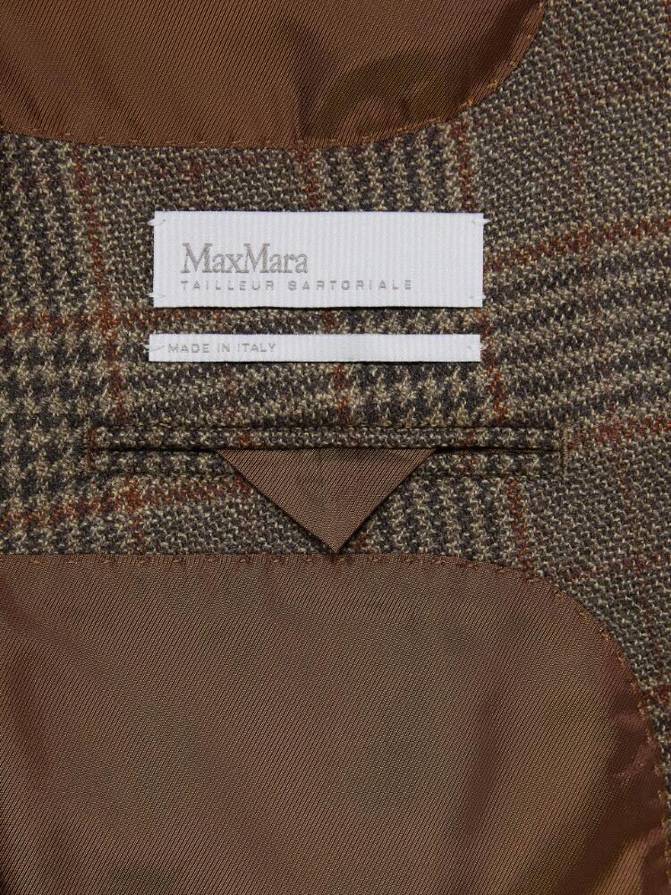 Max Mara Deserto Dobbeltspent mouliné-blazer i ulltwill