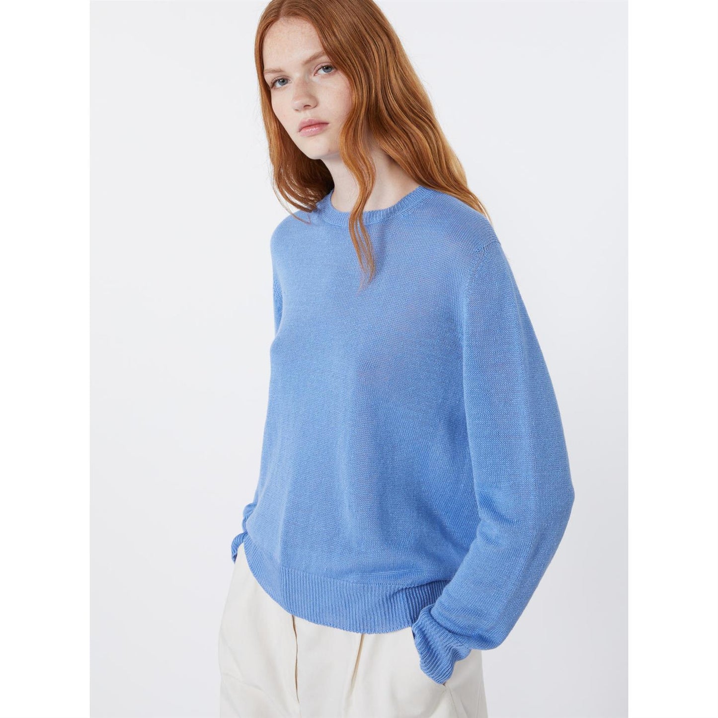 Max Mara Wkdatzeco genser i lingarn Lyseblå