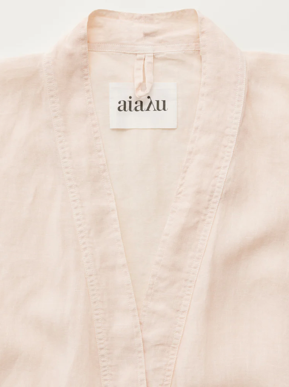 Aiayu morgenkåpe Kimono lin Lys Rosa - ZhosLaila