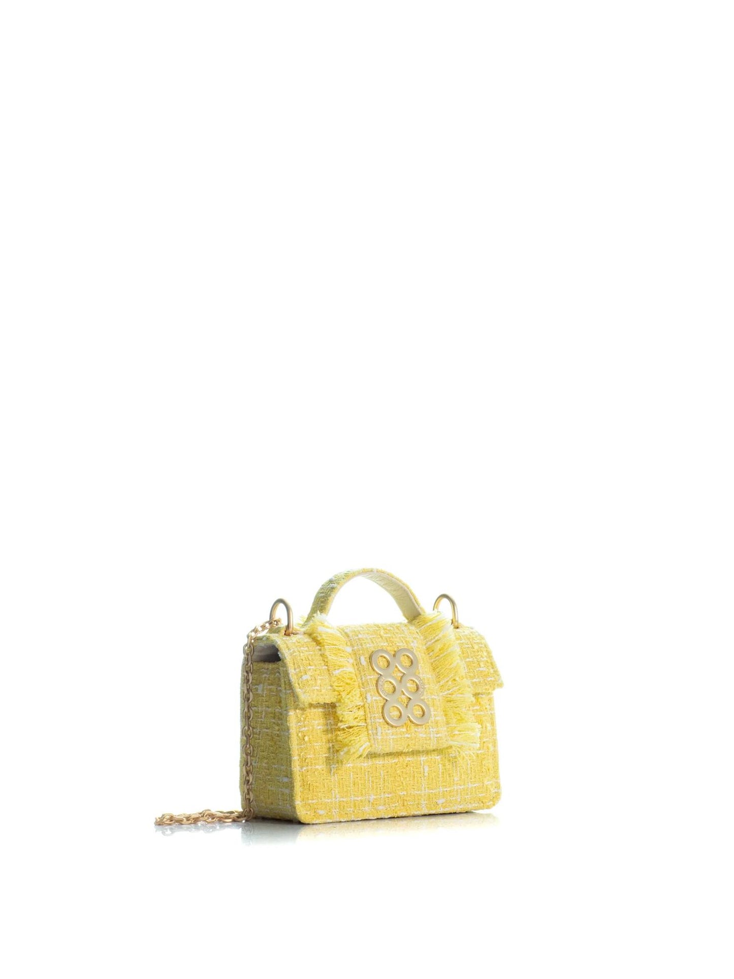 Kooreloo The Petite New Yorker veske Gul Tweed stoff - ZhosLaila