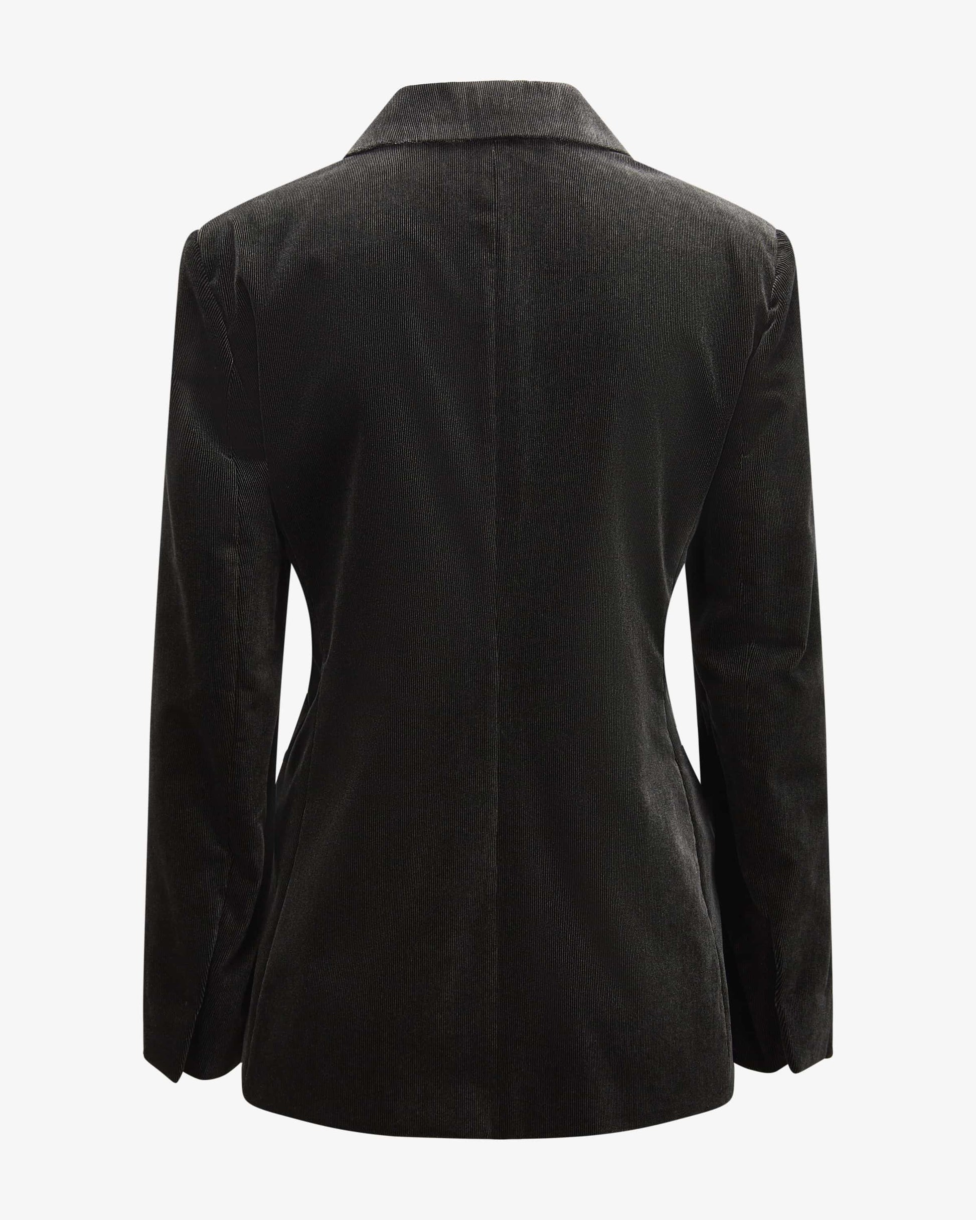 Max Mara Prisca dobbeltspent blazer i bomullsfløyel Gråbrun - ZhosLaila