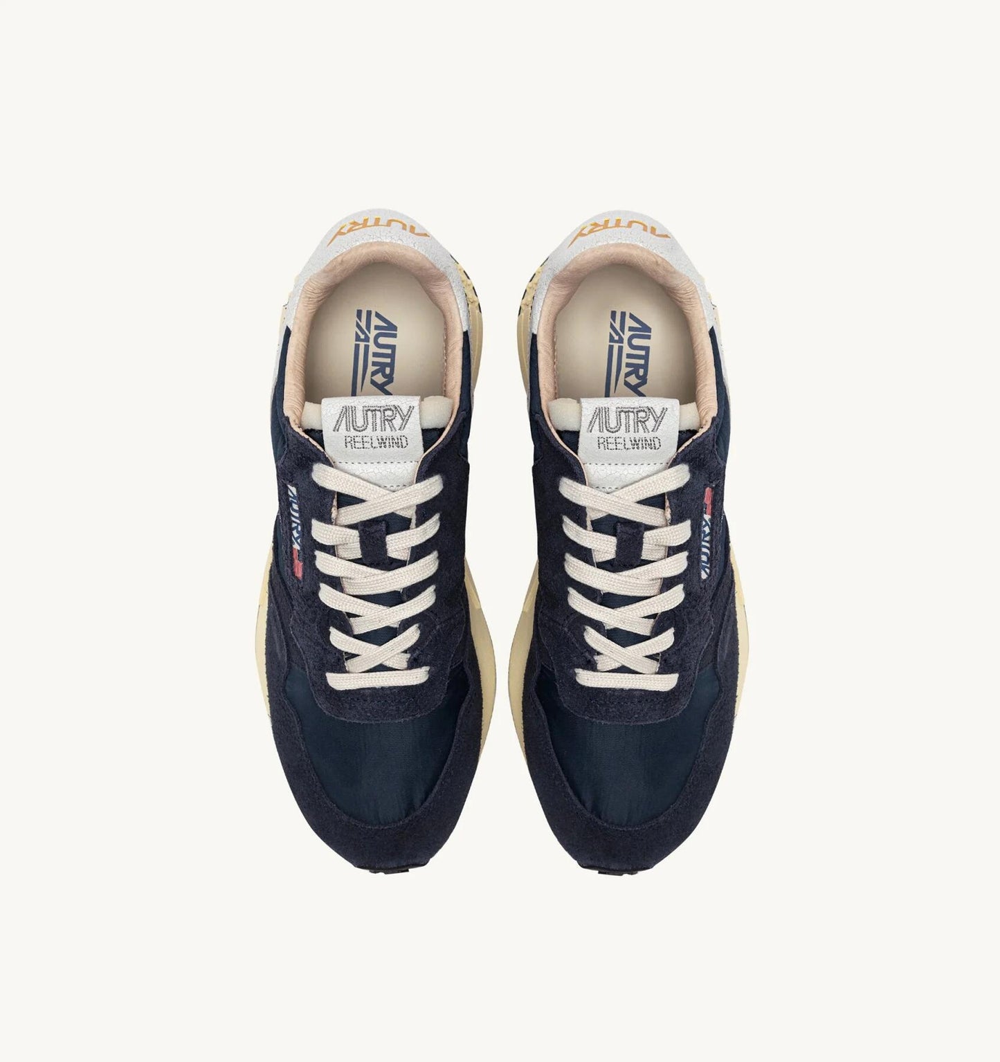 Autry Reelwind lave sneakers semsket og nylon Blå