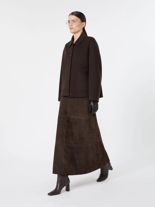 Max Mara Cloe enkeltspent Ullkledd jakke Brun