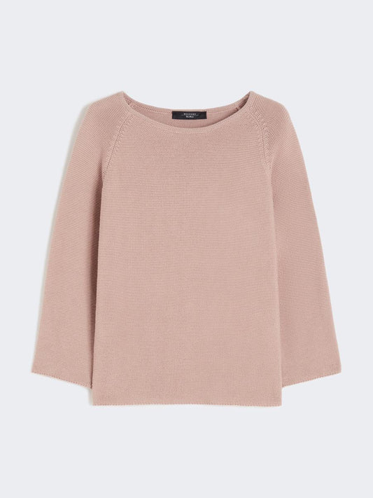 Max Mara Addotto genser i bomullsgarn Pudder Rosa