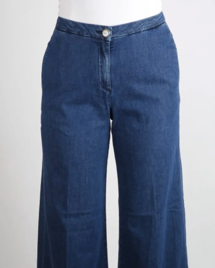 Shaft Flare Denim silk stretch