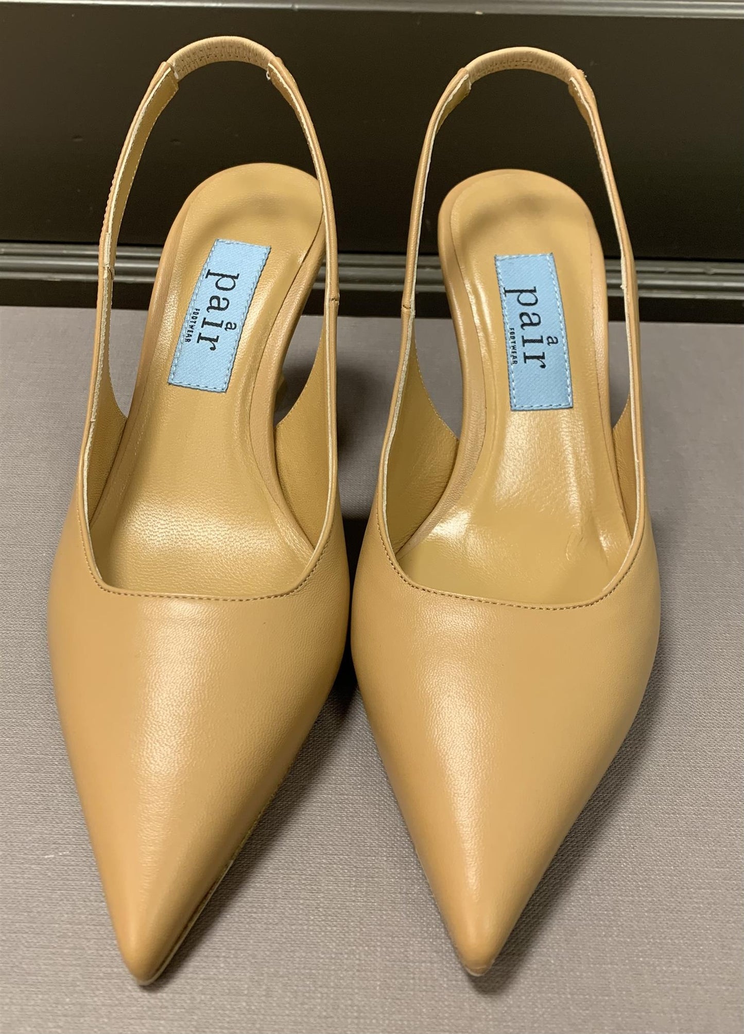 Slingback plain beige
