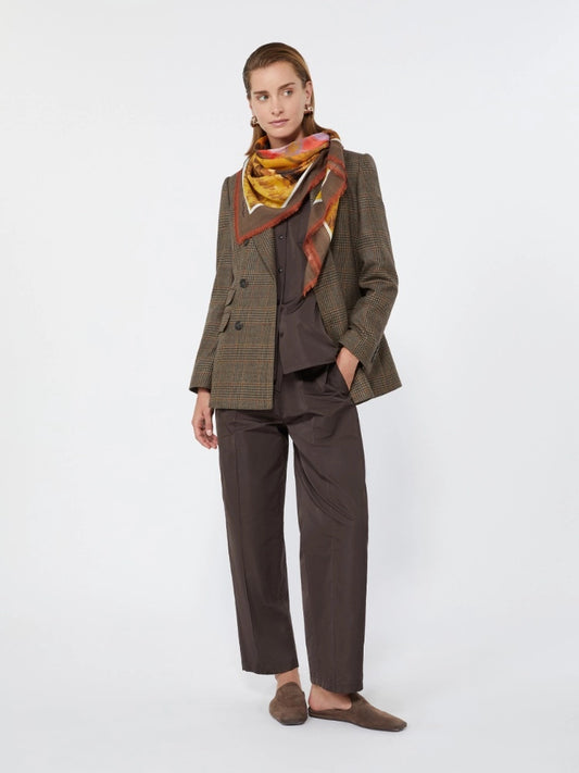 Max Mara Deserto Dobbeltspent mouliné-blazer i ulltwill