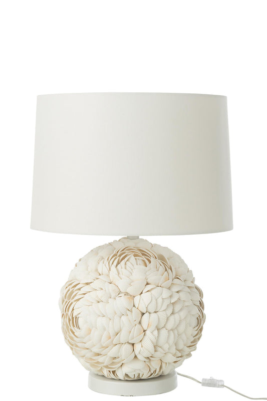Bordlampe Skjell Hvit H:40cm