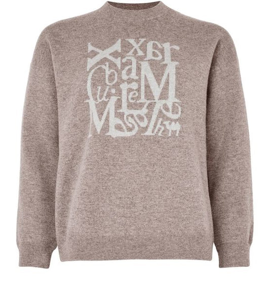 S Max Mara Smmflipper Genser i ull og kasjmir med rund hals Brun