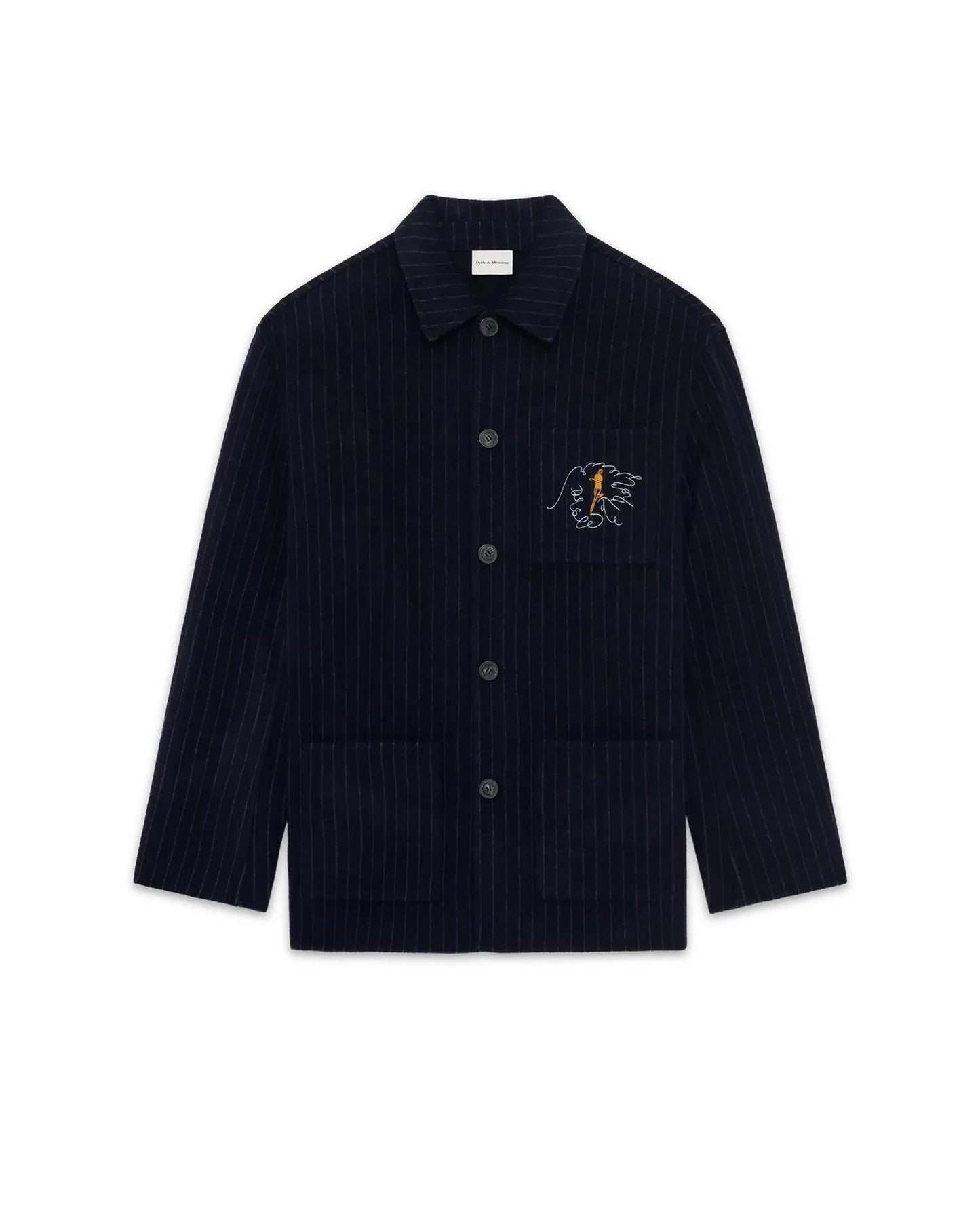 Drôle de Monsieur La Vestre Pinstripes jakke Mørkeblå