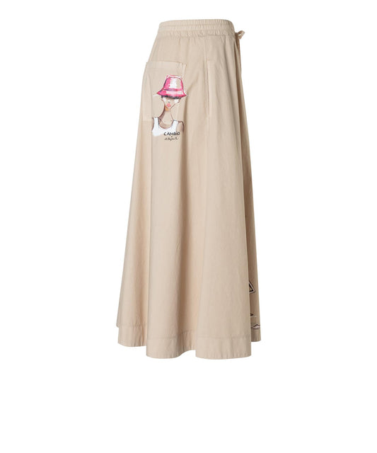 Cambio Honey skjørt Beige