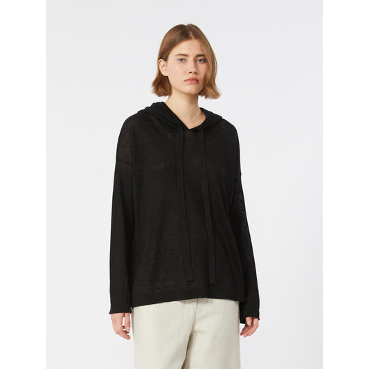 Max Mara Smmfarea hettegenser i Lin Sort