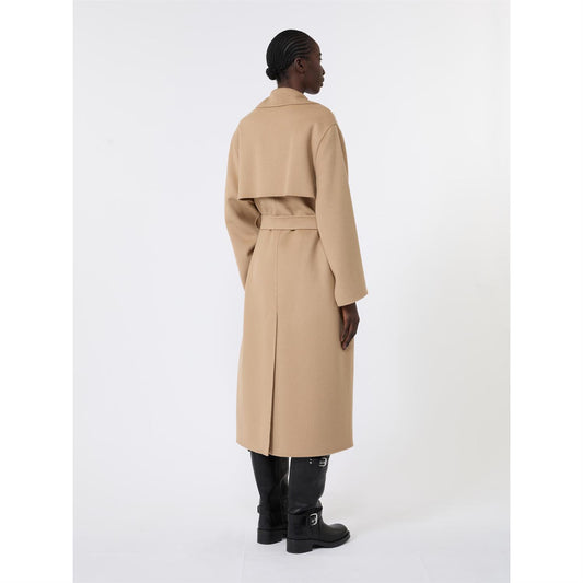 Max Mara Operoso Dobbel ullblandingskåpe Kamel